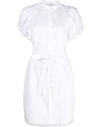Stella McCartney - Tied Waist Poplin Shirt Dress - Lyst