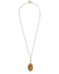 Isabel Marant - Stone-Pendant Cable-Link Necklace - Lyst