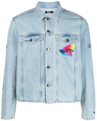 Msftsrep - Logo-Print Denim Jacket - Lyst