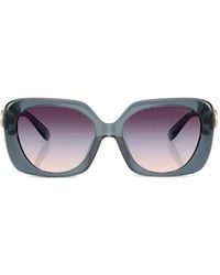 COACH - Logo-Plaque Square-Frame Sunglasses - Lyst