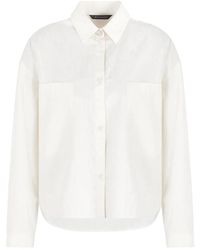 ARMANI EXCHANGE - Cropped-Hemd Mit Logo - Lyst