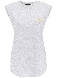 Giuseppe Zanotti - Ursella Logo-Embroidered Sleeveless Cotton Tank Top - Lyst