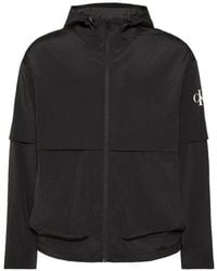 Calvin Klein - Hooded Logo-Print Jacket - Lyst