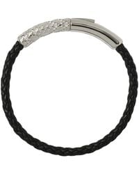 Burberry - Leather Check Bracelet - Lyst