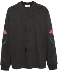 Song For The Mute - Text-print Cotton Sweatshirt - Lyst