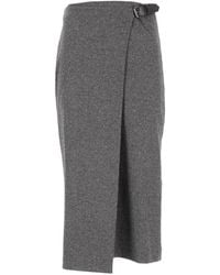 Weekend by Maxmara - Petali Chevron-Patter Midi Skirt - Lyst