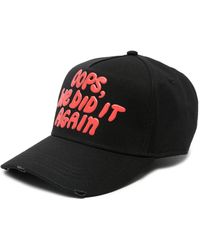 DSquared² - Appliqué-Detail Cotton Baseball Cap - Lyst
