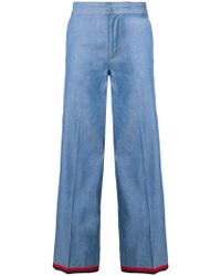 Moncler Flared Tailored Jeans - Blue