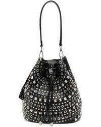 La Carrie - Solid Stud-Embellished Bucket Bag - Lyst