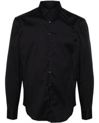 Giorgio Armani - Classic-collar Poplin Shirt - Lyst