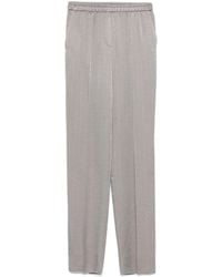 Giorgio Armani - Textured Trousers With Elasticated Waistband - Lyst