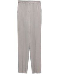 Giorgio Armani - Textured Trousers With Elasticated Waistband - Lyst