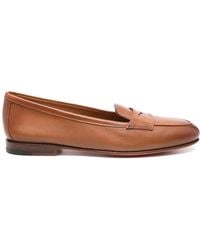Santoni - Leather Loafers - Lyst