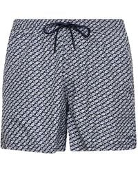 Tagliatore - Geometric-Print Swim Shorts - Lyst