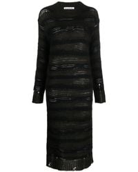 Acne Studios - オープンニット ストライプ ドレス - Lyst