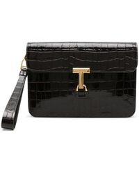 Tom Ford - T Pin Leather Clutch Bag - Lyst