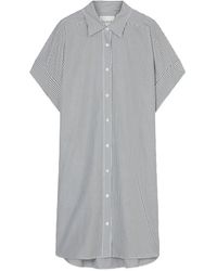 Closed - Striped Cotton Midi Shirt Dress - Lyst