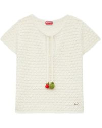 KENZO - Gehäkeltes Appel Pop T-Shirt Mit Obstanhänger - Lyst