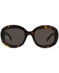 Givenchy - Tortoiseshell-Effect Oval-Frame Sunglasses - Lyst