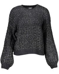Desigual - Cable-Knit Balloon-Sleeve Sweater - Lyst