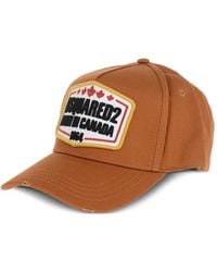 DSquared² - Embroidered-Patch Distressed Baseball Cap - Lyst