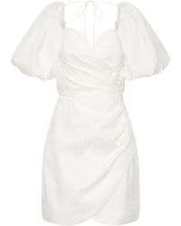 Rebecca Vallance - Chene Puff-sleeved Mini Dress - Lyst