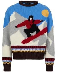 DSquared² - Snowy Dream Intarsia-Knit Sweater - Lyst