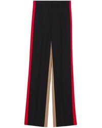 Burberry - Contrast-panel Tailored Trousers - Lyst