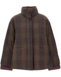 Elena Miro - Tartan-Patterned Waxed-Cotton Trench Coat - Lyst