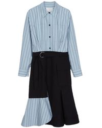 3.1 Phillip Lim - Striped Belted Dress - Lyst