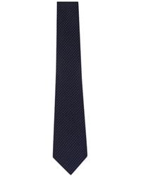 ZEGNA - Geometric-Pattern Silk Tie - Lyst