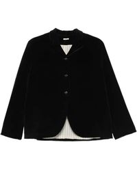 Apuntob - Single-Breasted Velvet Blazer - Lyst