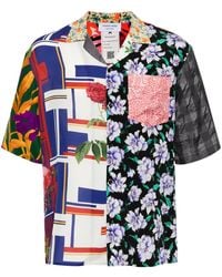 Marine Serre - Regenerated Silk Scarves Bowling Shirt - Lyst