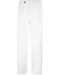 Eleventy - Button-Fastening Cotton-Blend Trousers - Lyst