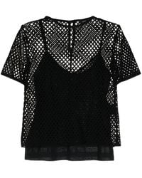 Goen.J - Open-Knit Short-Sleeved T-Shirt - Lyst