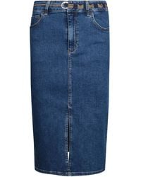 Liu Jo - Midirock aus Denim - Lyst