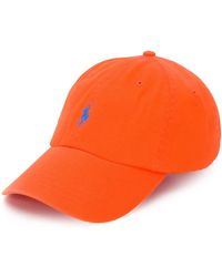 Polo Ralph Lauren - Orange Baseball Cap With Contrasting Pony - Lyst