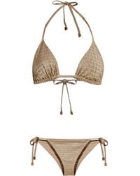 Balmain - Logo-Embellished Triangle Bikini - Lyst
