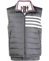 Thom Browne - 4-bar Stripe Padded Gilet - Lyst