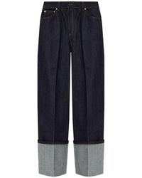 Givenchy - Cuffed Wide-Leg Jeans - Lyst