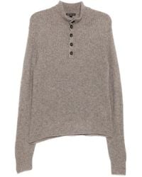 James Perse - Button Lightweight Jumper - Lyst