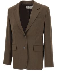 Filippa K - Delilah Padded-Shoulder Two-Button Blazer - Lyst