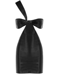Zeynep Arcay - Cutout Leather Mini Dress - Lyst