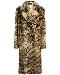 Etro - Faux-Fur Coat With Leopard-Motif - Lyst