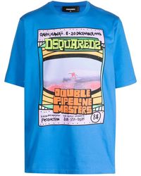 DSquared² - Graphic-Print Short-Sleeve Cotton T-Shirt - Lyst