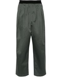 Maison Margiela - Pleated Cotton Trousers - Lyst