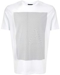 Emporio Armani Geometric Logo Print T-shirt - White
