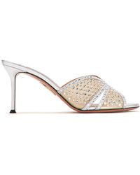Aquazzura - Mules En Cuir 75 Mm - Lyst