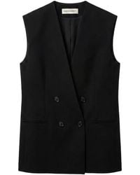 Alberta Ferretti - V-Neck Double-Breasted Jacket - Lyst