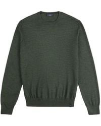 Fay - Trui Met Ronde Hals En Geribbelde Afwerking - Lyst